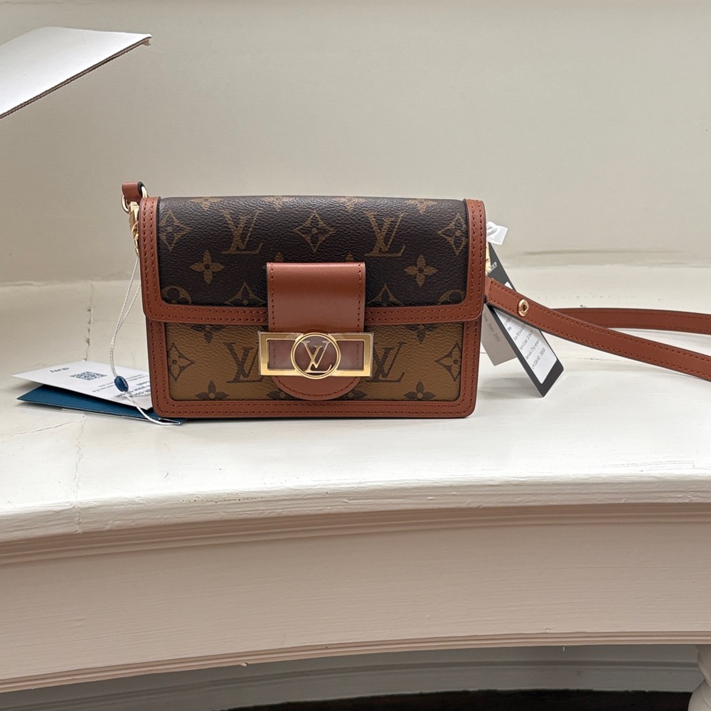 Louis Vuitton Dauphine Brown and Tan WOC / cross body - gorgeous!